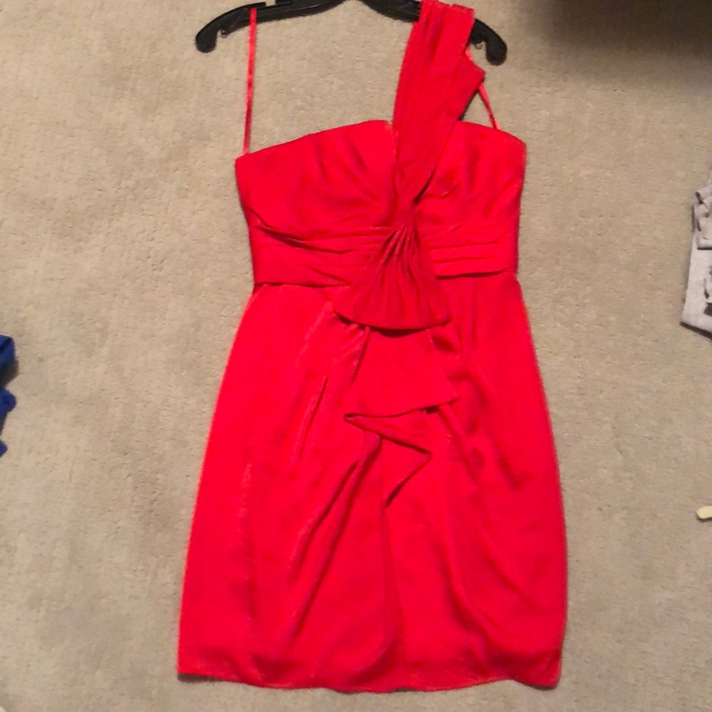 BCBG Single Shoulder Red Dress - Sz 6
